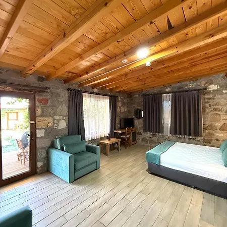 Charming Poolside Stone Apartament